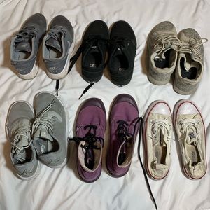 6 shoes bundle from converse, vans ..